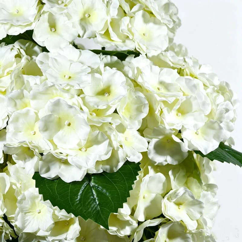 Künstliche Hortensien im 2er Set, 55cm Große Hortensienbüsche, UV-beständig & Täuschend Echt, Kunstblumen im Topf für Außen, Balkon, Hochzeit & Gewerbe