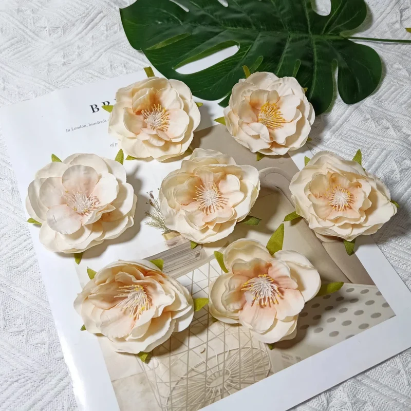 Künstliche Camellia Blüten, 6cm, realistisch, ideal für Hochzeiten, DIY Dekoration, Geschenkschachteln, Floristen, Eventplaner