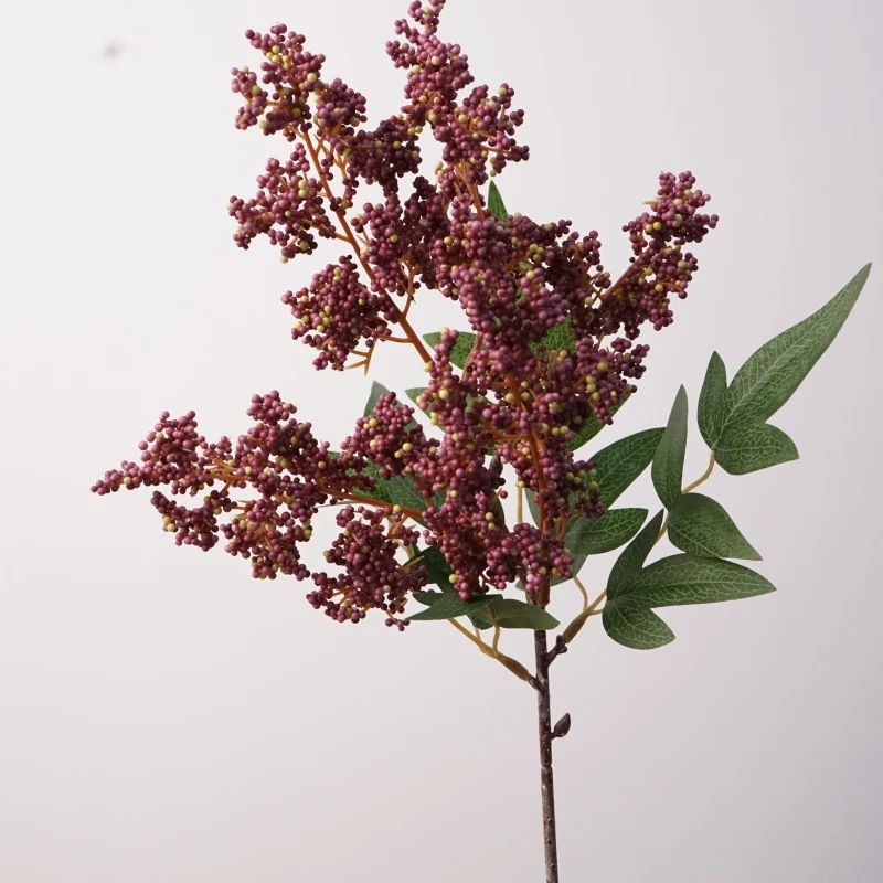 Künstliche Beerenzweige 44 cm, 2er-Set – Realistische Nandina-Herbstbeeren für Vase, Gesteck & Herbstdeko