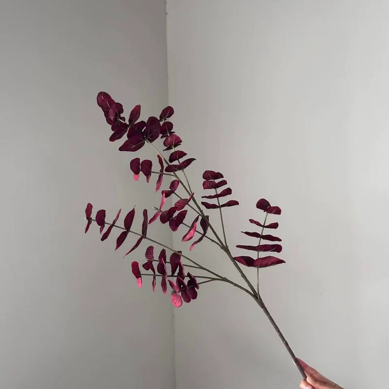 Eukalyptuszweig künstlich 90cm, täuschend echt, hochwertiger Dekozweig für Vase, Hochzeit & Floristik, langlebige Kunstpflanze
