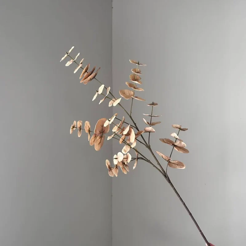 Eukalyptuszweig künstlich 90cm, täuschend echt, hochwertiger Dekozweig für Vase, Hochzeit & Floristik, langlebige Kunstpflanze