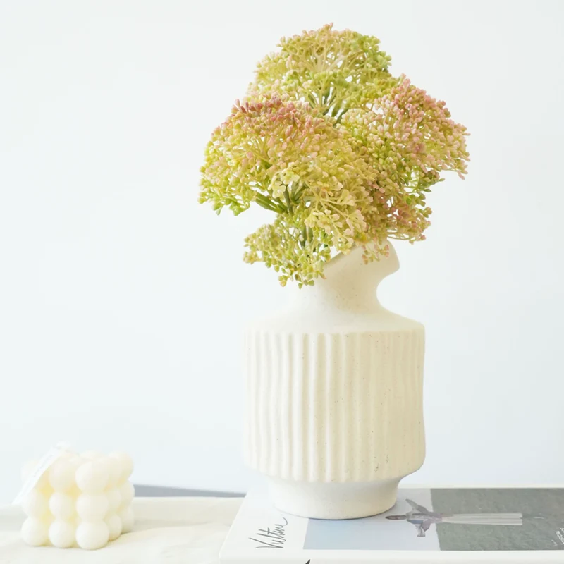 Künstlicher Beeren-Zweig 33 cm, Naturgetreuer Deko-Zweig mit Früchten, Detailreiche Kunstpflanze für Vase, Tischdeko, Hochzeit & Floristik