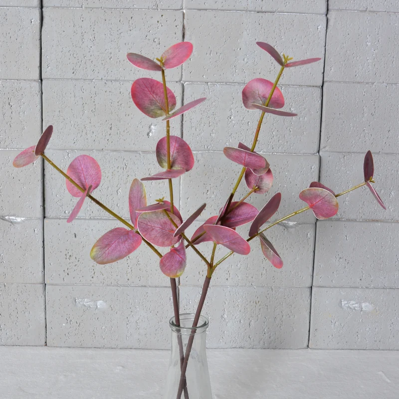 Eukalyptuszweige künstlich 2er Set (50 cm), Real-Touch Rundblatt-Eukalyptus, Grüne Deko Zweige für Vase, Hochzeit, Floristik & Gewerbe