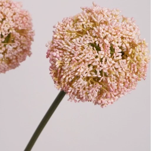 Zierlauch künstlich 75cm, Allium Kunstblume täuschend echt, Dekozweig für Vase, Hochzeit & Gastronomie, hochwertige Alliumkugel
