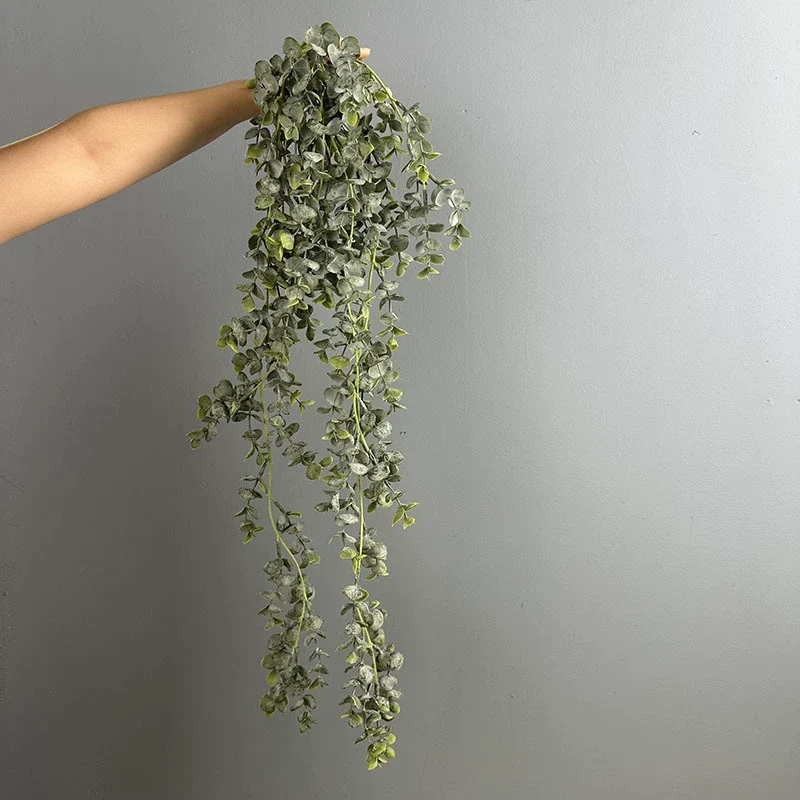 Künstliche Eukalyptus Hängepflanze 83 cm, Realistische Pflanzengirlande, Lebensechte Kunstpflanze für Wanddeko, Hochzeit, Gastronomie & Zuhause