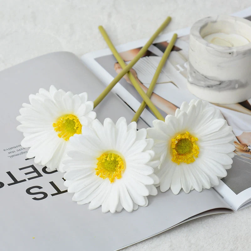 Kunstblumen Gerbera Stiel Real Touch 30 cm – Einzelstiel für Hochzeit, Tischdeko & Wohnkultur