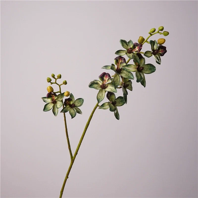 Künstlicher Orchideenzweig 87 cm | Real Touch | 18 Blüten | Kunstblume für Bodenvase, Hochzeit & Eventfloristik