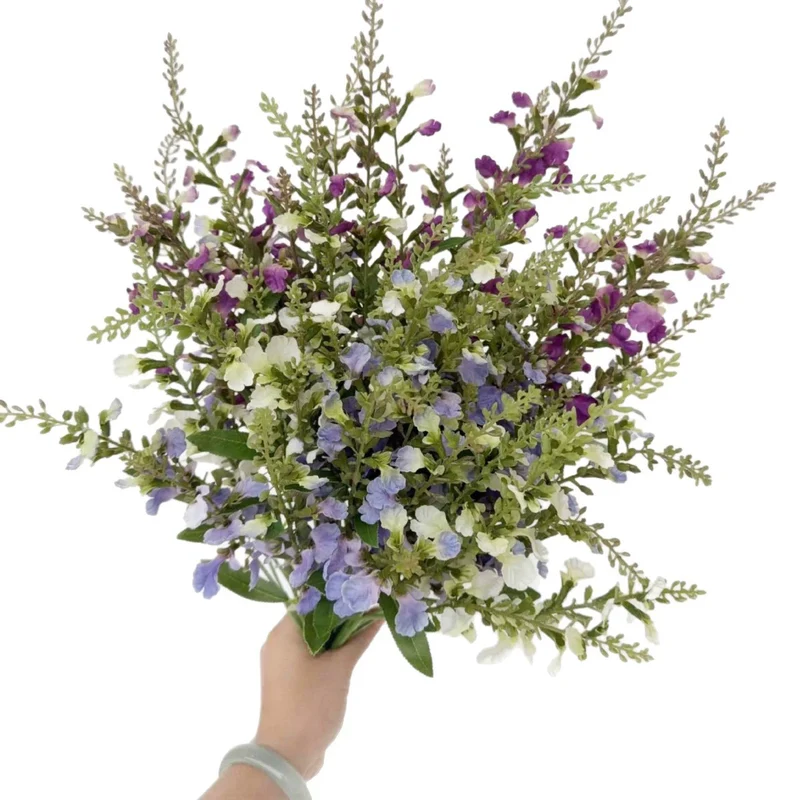 Künstlicher Ziersalbei 66 cm | Täuschend Echter Dekozweig | Kunstblume für Vase, Hochzeit & Gastronomie