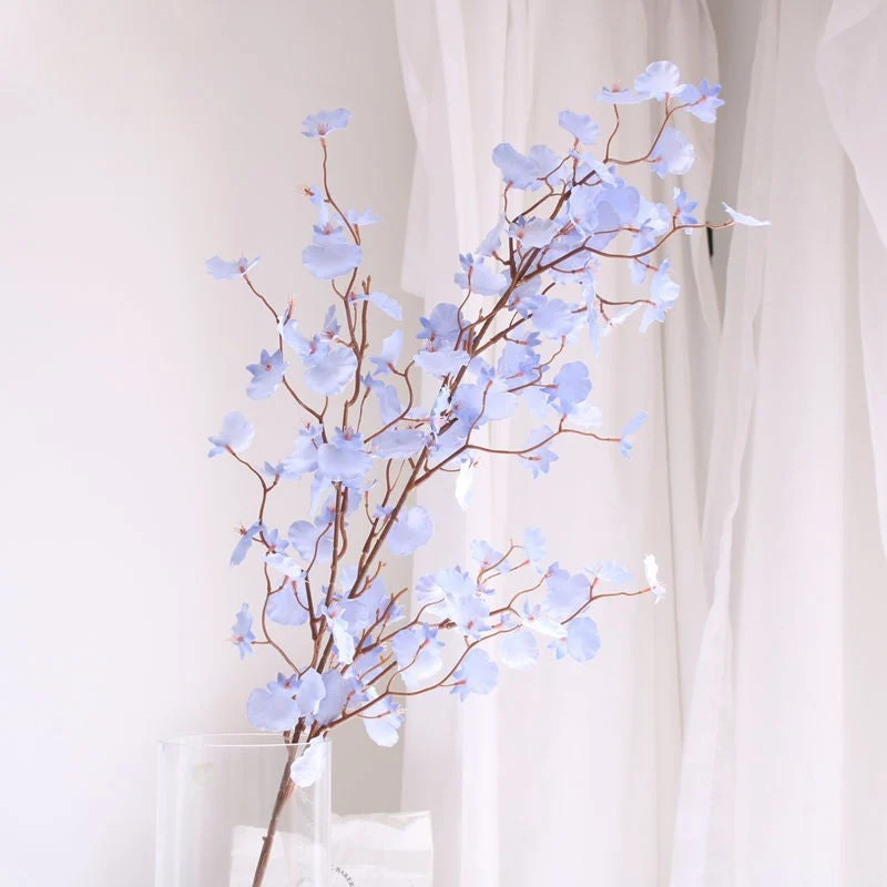 Oncidium Orchidee Kunstblume, 104 cm langer Stiel, täuschend echte Seidenblume für hohe Vasen, Hochzeit & ganzjährige Dekoration