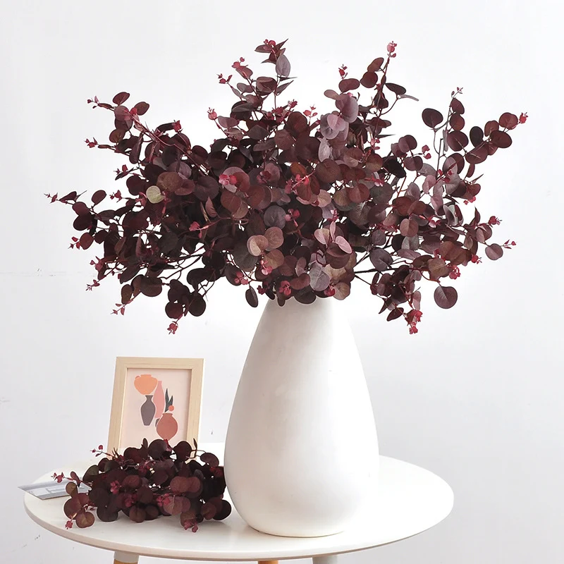 Künstliche Eukalyptus-Zweige, 75 cm, 3er-Set, langlebige Deko für Haushalt und Gewerbe, pflegeleicht, realistisch