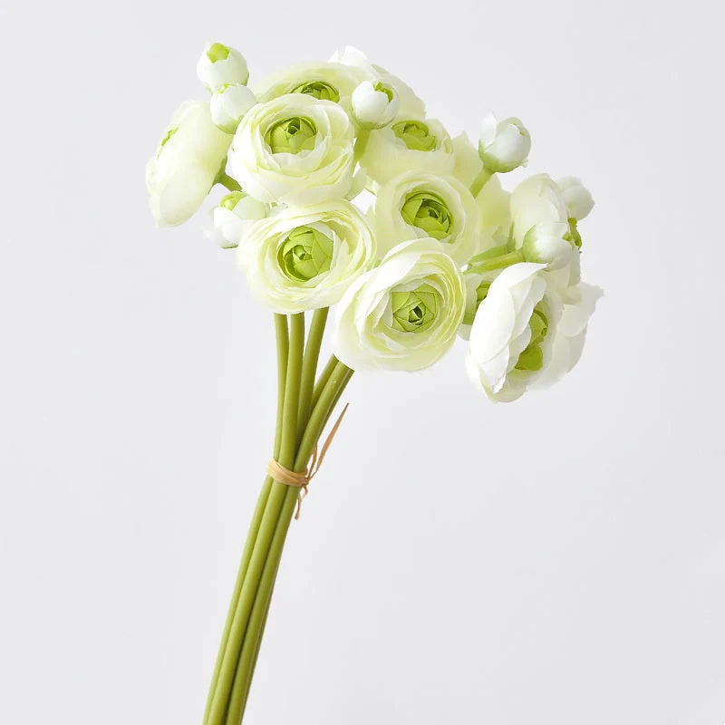 Künstliche Kohlrosen, 6er-Bund, 25 cm Seidenstiele – 17 Farben, für Hochzeit, Deko & DIY