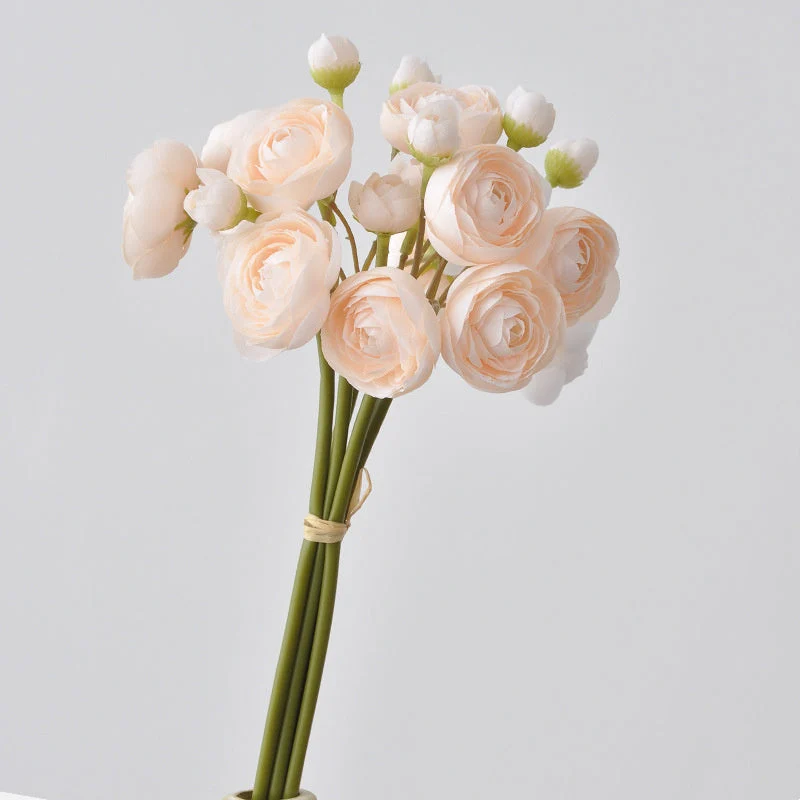 Künstliche Kohlrosen, 6er-Bund, 25 cm Seidenstiele – 17 Farben, für Hochzeit, Deko & DIY