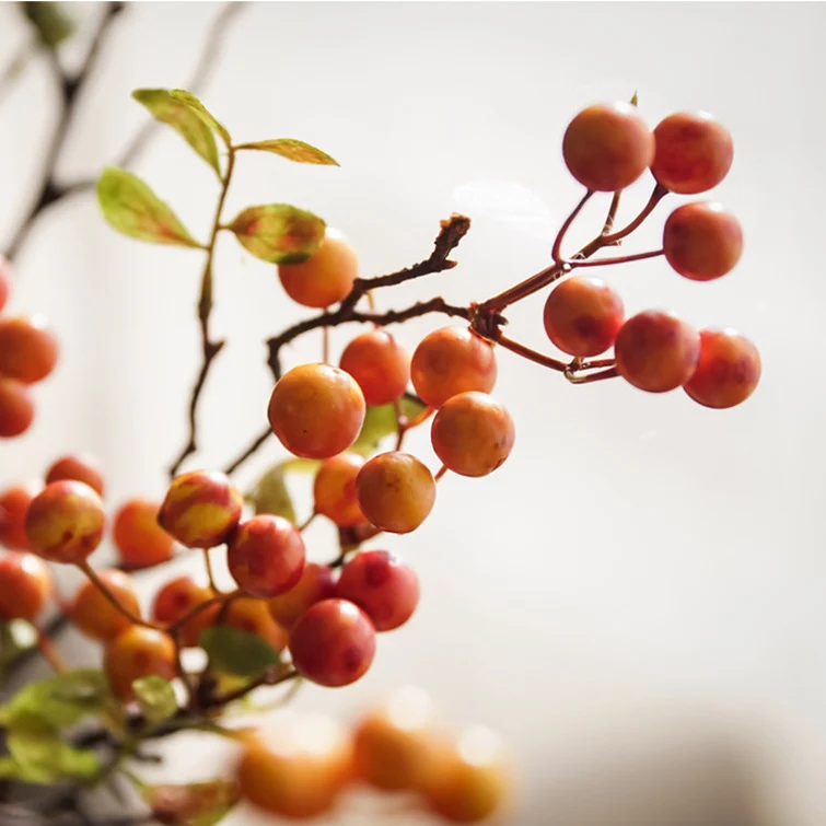 70cm Ilex Kunstpflanze Winterbeeren Deko