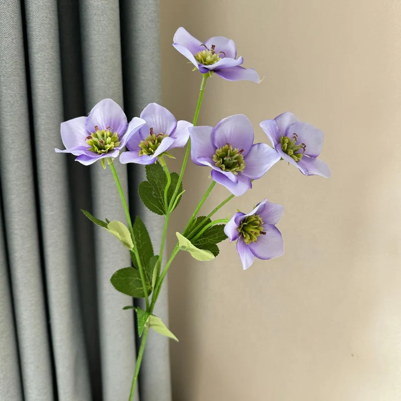 58cm Helleborus Kunstblumen Winterblumen Deko