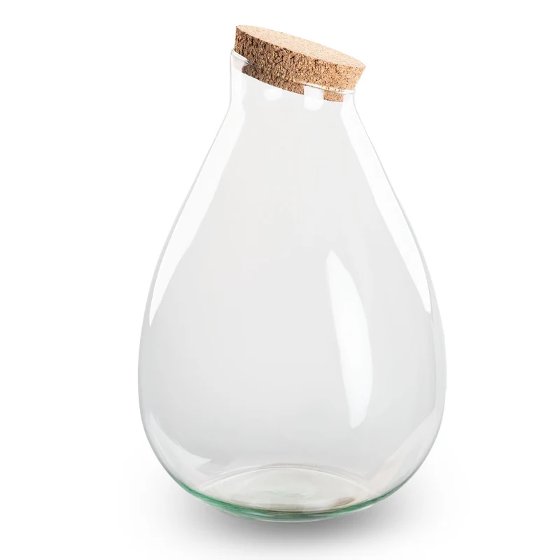 Terrariumflasche mit Korken, Tropfen XL, Ø 24 cm, 37 cm