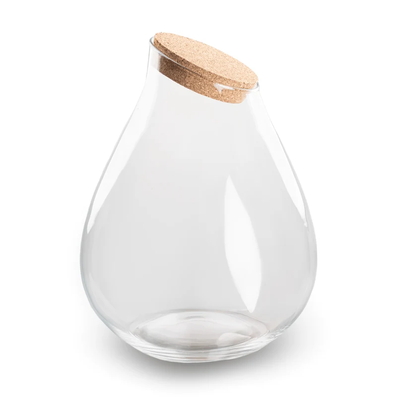 Terrariumflasche mit Korken, Tropfenform XXL, Ø 34 cm 43 cm
