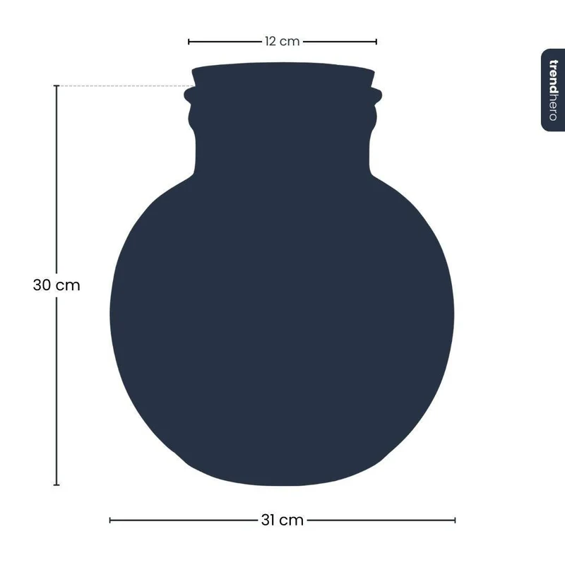 Terrariumflasche mit Korken „Bolder Bob“ – Ø 30 cm – Höhe 31 cm (ohne LED-Korken)