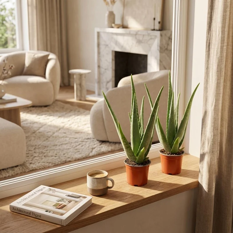 Aloe Vera kaufen – Aloë Vera - 2 Stück - Ø 10,5 cm - Höhe: 35 - 40cm