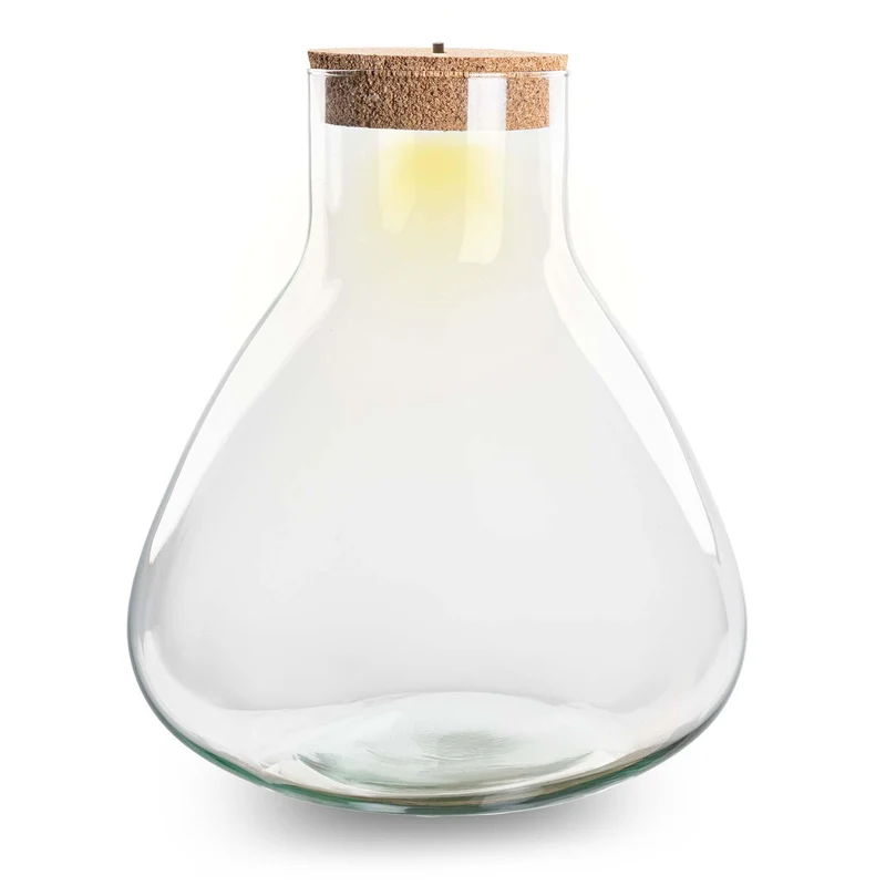 Terrariumflasche mit Beleuchtung Sam XL – Ø 30 cm, Höhe 32 cm