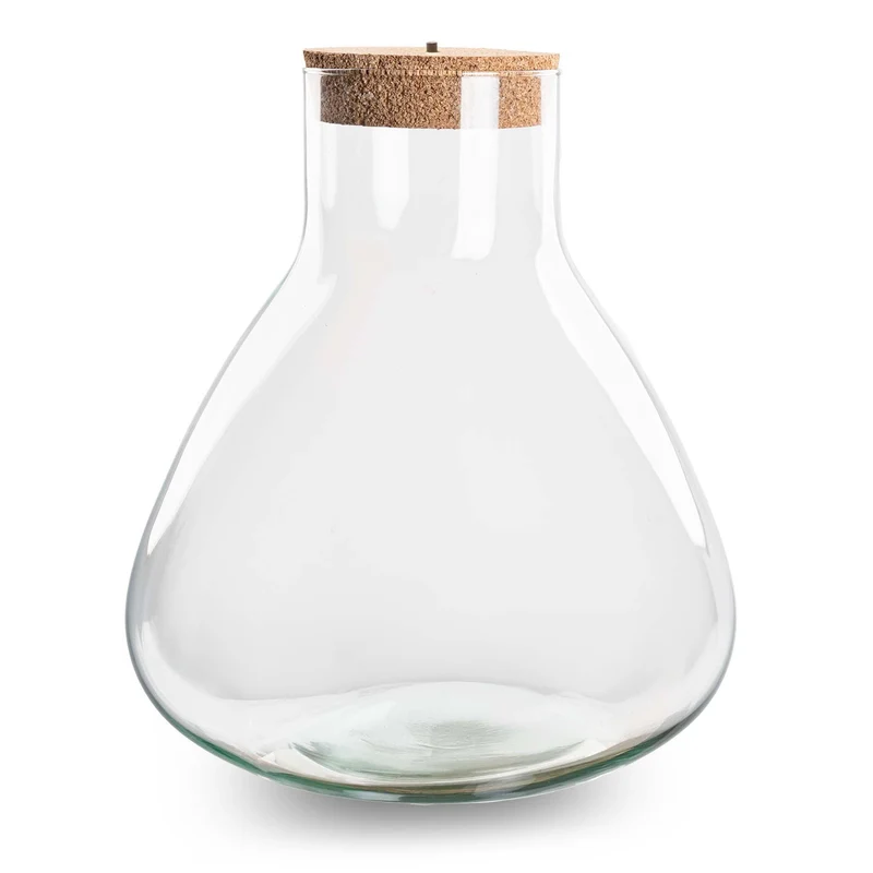 Terrariumflasche mit Beleuchtung Sam XL – Ø 30 cm, Höhe 32 cm