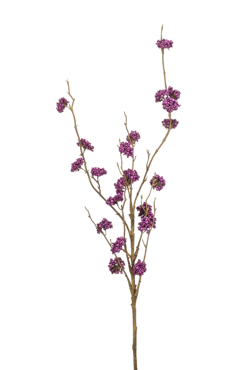 Schönfrucht mit Beeren künstlich 97 cm - 1 Zweig- Lila