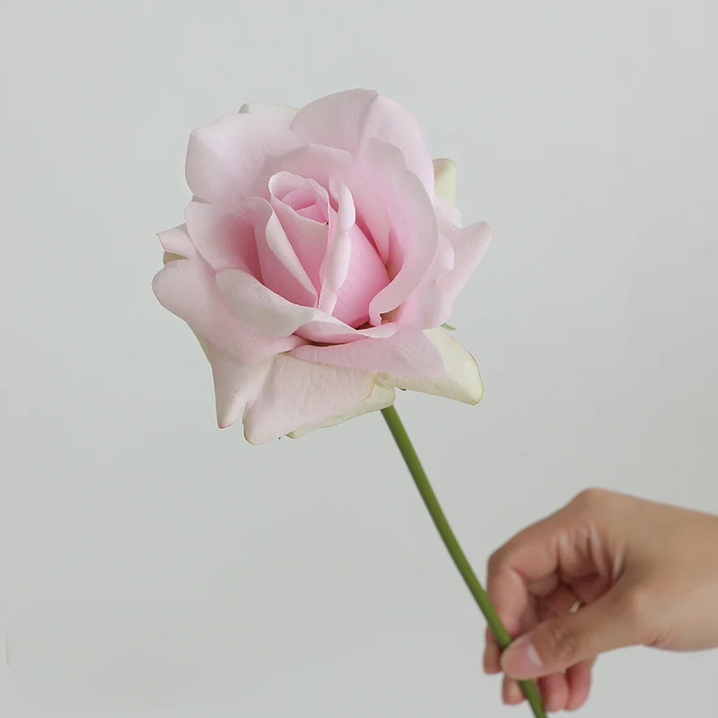 Real Touch Kunstrose 36 cm, Einzelne Rose mit naturgetreuer Haptik, Premium Kunstblume für Vase, Hochzeit & langlebige Dekoration