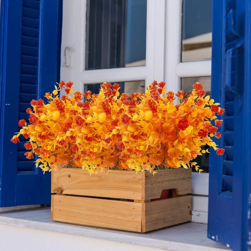 Künstlicher Buchsbaum Busch, UV-beständig & Wetterfest für Außen, 34cm, Realistische Kunstpflanzen für Balkon, Garten, Hecke, Hochwertige Deko