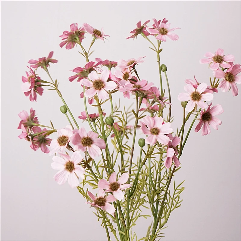 Chrysantheme Kunstblume 66 cm, Real Touch Herbstblume, hochwertige Deko für Vase, Herbstdeko, Gestecke, Landhausstil, naturgetreu