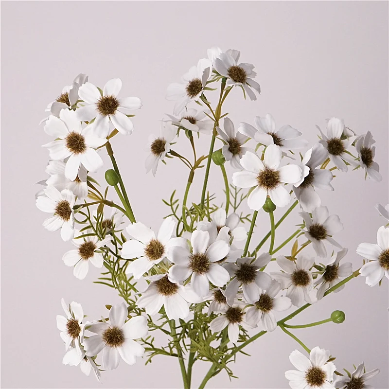 Chrysantheme Kunstblume 66 cm, Real Touch Herbstblume, hochwertige Deko für Vase, Herbstdeko, Gestecke, Landhausstil, naturgetreu