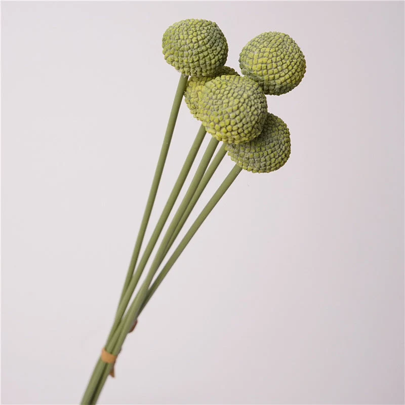 Pompon-Chrysanthemen Kunstblumen Strauß – 5 Stiele, 53 cm hoch, Real-Touch Blumen wie echt – hochwertige Deko für Vase, Hochzeit & Zuhause