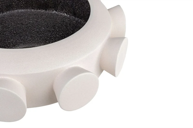 Casa Padrino Luxus Schale Cremeweiß Ø 40 x H. 19 cm - Große runde Deko Schale aus Steingut in gebrochenem Weiß - Luxus Deko Accessoires