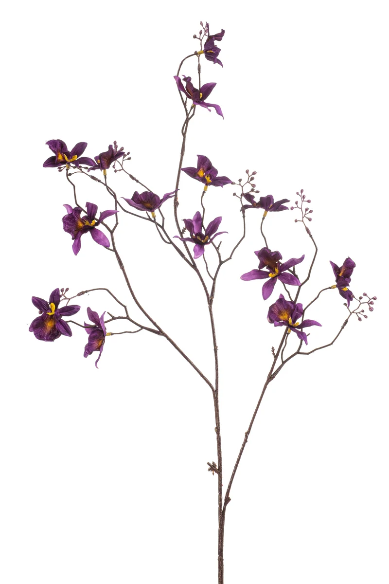Orchidee künstlich 85 cm - 1 Zweig - Violett
