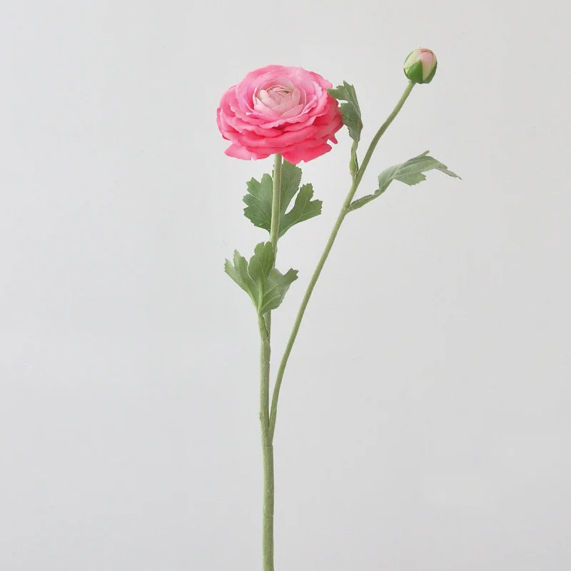 Ranunkel-Kunstblume mit Real-Touch – 48 cm, flexibler Stiel – täuschend echte Premium-Blüte für Vase & Hochzeitsdeko