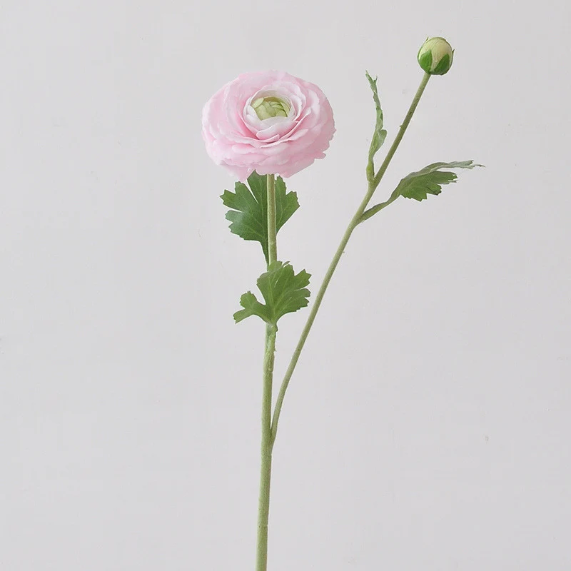 Ranunkel-Kunstblume mit Real-Touch – 48 cm, flexibler Stiel – täuschend echte Premium-Blüte für Vase & Hochzeitsdeko