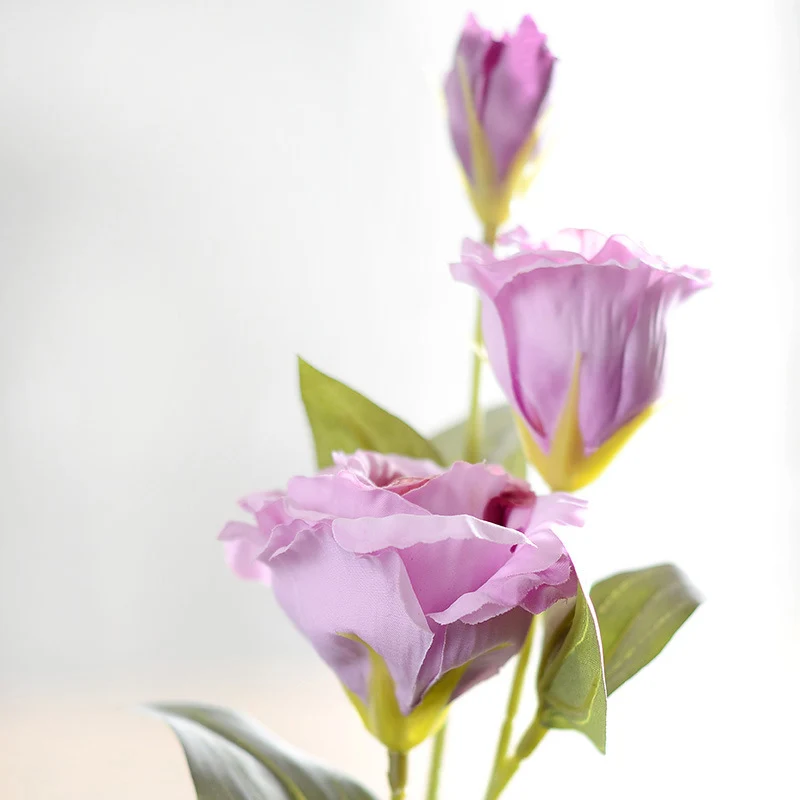 10 Stücke 70cm künstliche Eustoma-Blumen – Seidenblumen zur Heimdekoration
