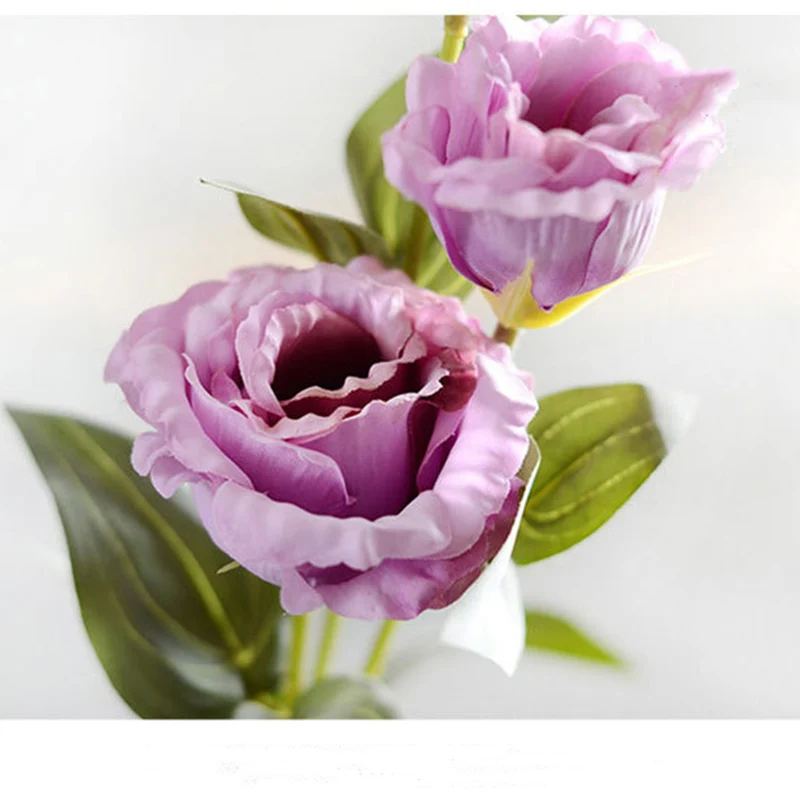 10 Stücke 70cm künstliche Eustoma-Blumen – Seidenblumen zur Heimdekoration