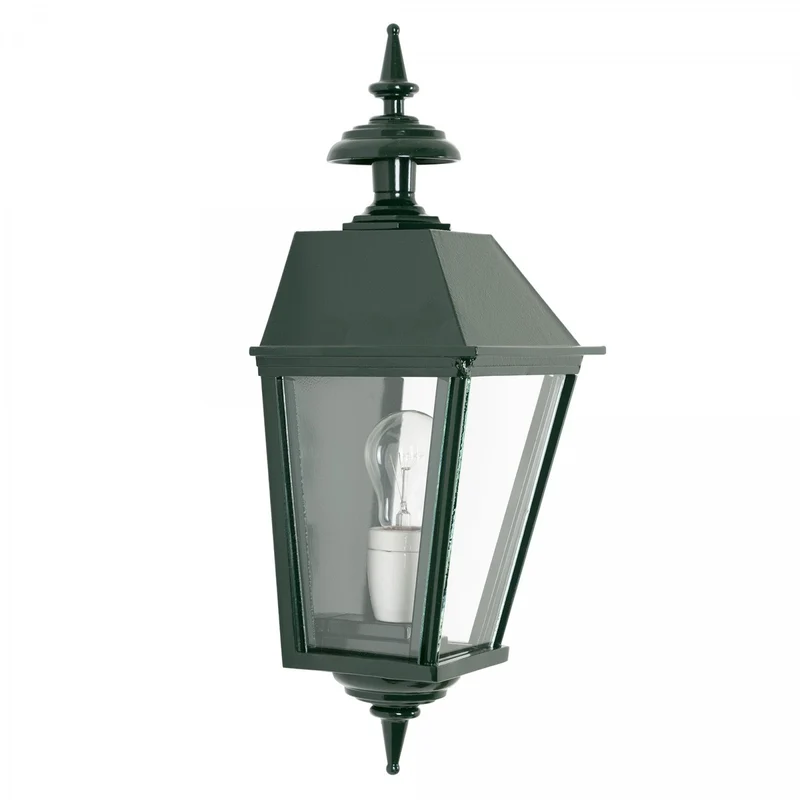 Casa Padrino Jugendstil Außenwandleuchte 22 x 15 x H. 51 cm - Grün - Nostalgische Wetterfeste Außenleuchte