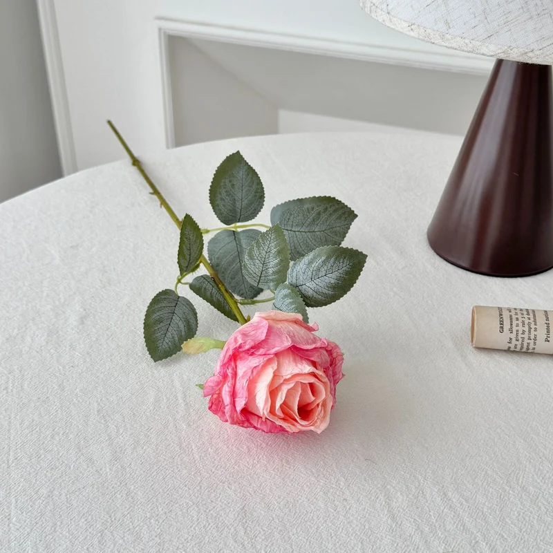 53 cm künstliche Rosen mit verbrannten Rändern