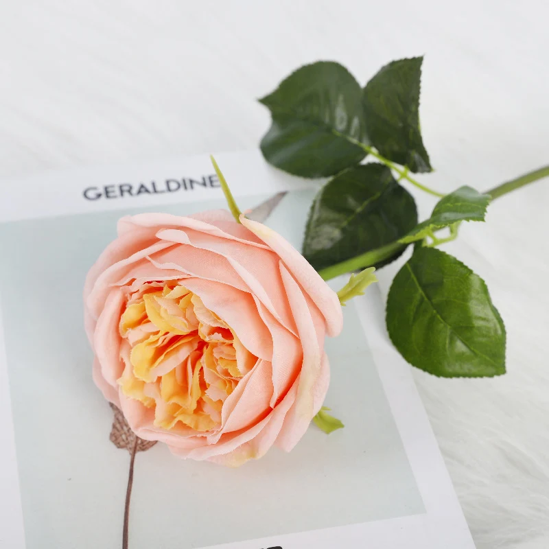 50 cm Maria Theresia Rosen mit Real-Touch-Stielen künstliche Blumen