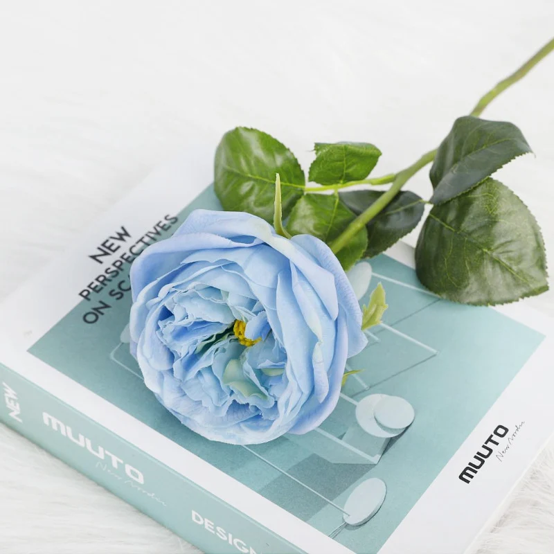 50 cm Maria Theresia Rosen mit Real-Touch-Stielen künstliche Blumen