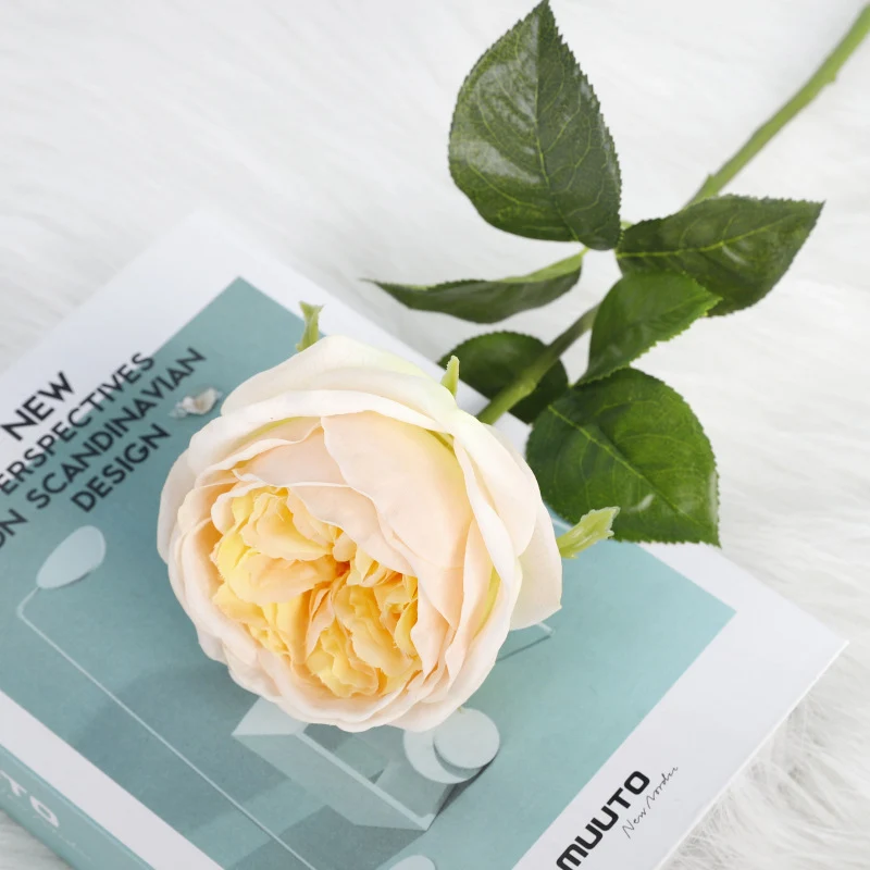 50 cm Maria Theresia Rosen mit Real-Touch-Stielen künstliche Blumen