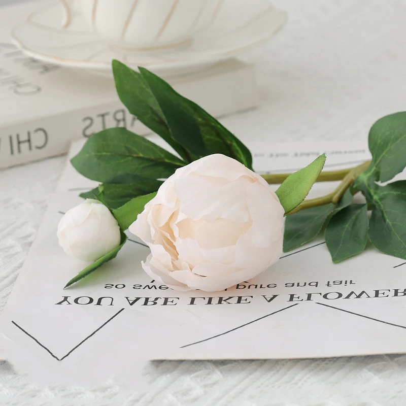 47 cm künstliche Seide-Pfingstrosenstängel – Für Hochzeit & Heimdekoration