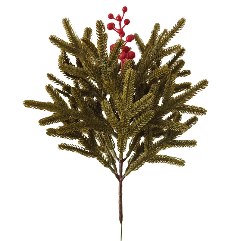 40 cm-Tannenzweige (Norfolk-Kiefer) mit Holunderbeeren