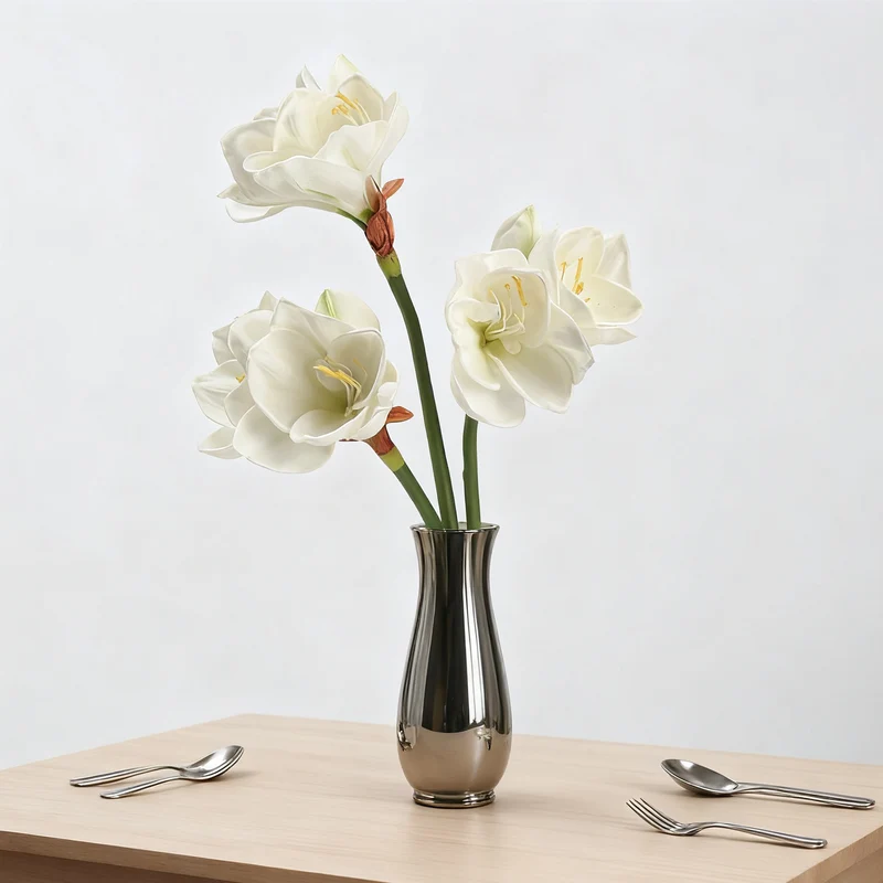 59 cm künstliche Amaryllis mit realistischem, feuchtigkeitsspürendem Griff