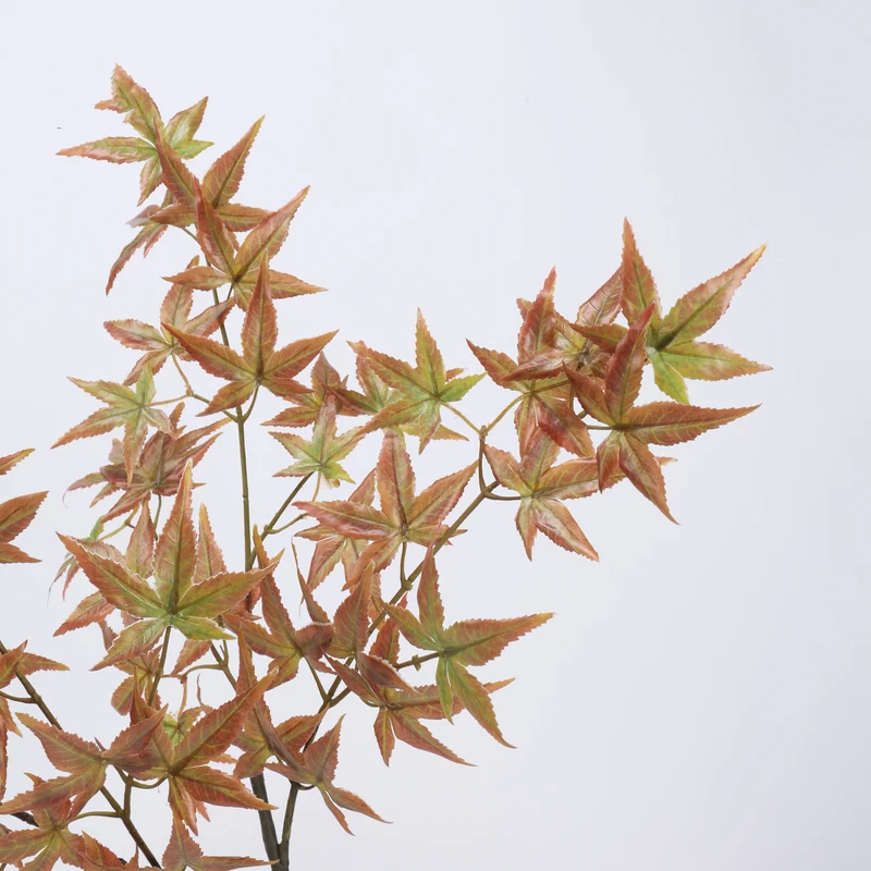 77 cm künstliche Ahornblätter mit realistischem Griff – Ideal für Herbstdekoration