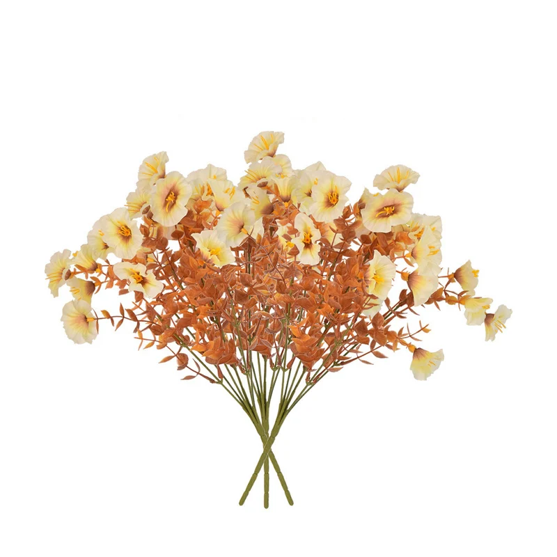 UV-beständige Künstliche Herbstblumen mit Ipomöen – Aus Seide und Eukalyptus, realistisch für den Außenbereich