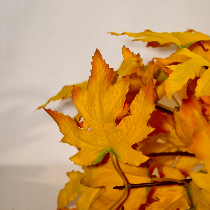 3er Set Künstliche Herbst-Ahornzweige mit 18 Blattstielen, 35 cm Faux Herbstlaub Sträuße für Vase, Heimdekoration, Thanksgiving Mittelpunkt & Hochzeit