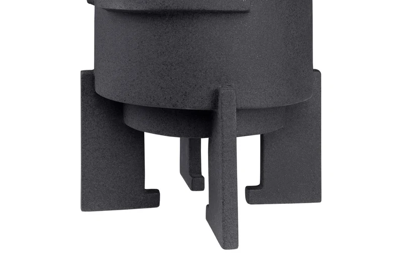 Casa Padrino Luxus Vase Schwarz 22 x 22 x H. 29 cm - Deko Vase aus Steingut mit Black Diamond Glasur - Luxus Deko Accessoires