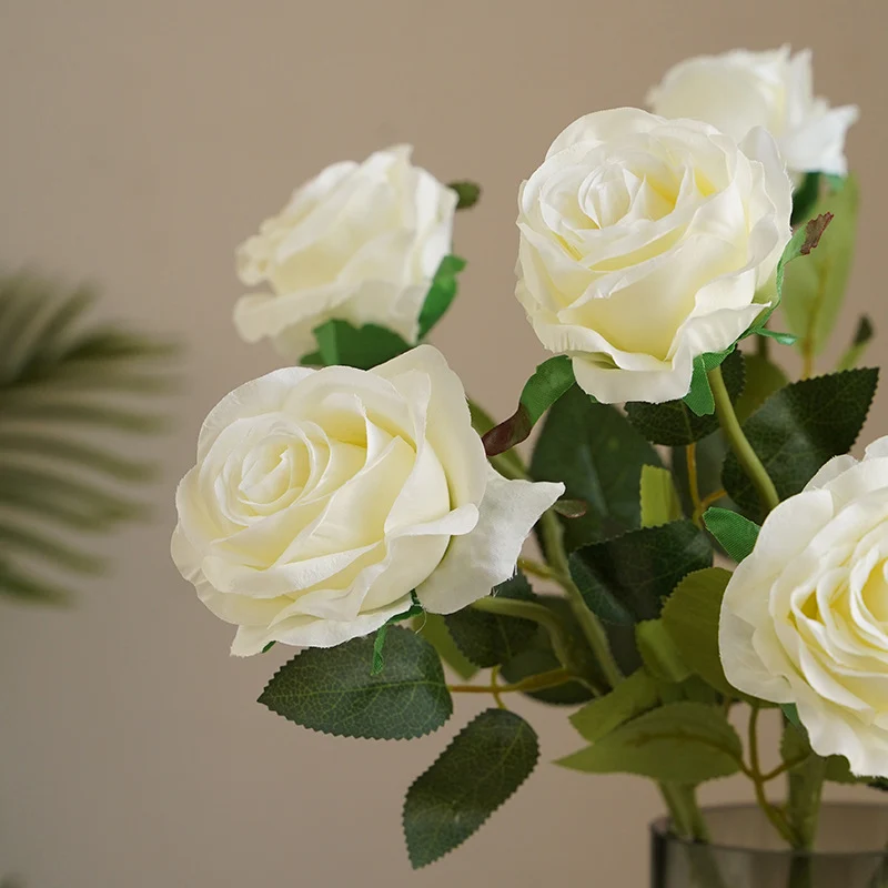 12 Dunkelrote Kunst-Rosen 50cm - Langstielige Brautsträuße für Hochzeit & Heiratsantrag