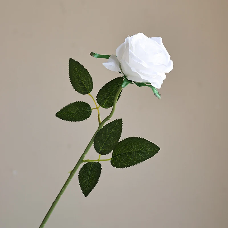 12 Dunkelrote Kunst-Rosen 50cm - Langstielige Brautsträuße für Hochzeit & Heiratsantrag